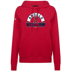 Los Angeles Angels Levelwear Women's Adorn Banner Arch Hoodie - Red - MLB Lifestyle