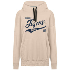 Detroit Tigers Levelwear Women's Oversized Waterfall Glide Hoodie - Khaki - MLB Online