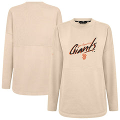 San Francisco Giants Levelwear Women's Oversized Beaudry Sizzle Top - Khaki - MLB Sale
