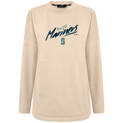 Seattle Mariners Levelwear Women's Oversized Beaudry Sizzle Top - Khaki - MLB on Sale