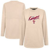 Texas Rangers Levelwear Women's Oversized Beaudry Sizzle Top - Khaki - MLB Lifestyle
