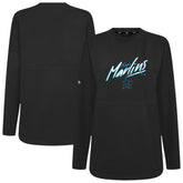 Miami Marlins Levelwear Women's Oversized Beaudry Sizzle Top - Black - MLB on Sale