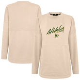 Athletics Levelwear Women's Oversized Beaudry Sizzle Top - Khaki - MLB Sale