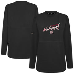 Washington Nationals Levelwear Women's Oversized Beaudry Sizzle Top - Black - MLB on Sale