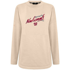 Washington Nationals Levelwear Women's Oversized Beaudry Sizzle Top - Khaki - MLB Discount
