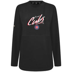 Chicago Cubs Levelwear Women's Oversized Beaudry Sizzle Top - Black - MLB Sale
