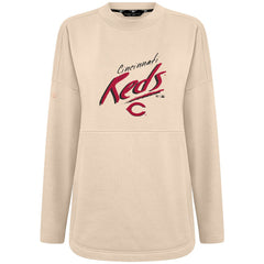 Cincinnati Reds Levelwear Women's Oversized Beaudry Sizzle Top - Khaki - MLB Online