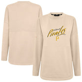 Pittsburgh Pirates Levelwear Women's Oversized Beaudry Sizzle Top - Khaki - MLB on Sale