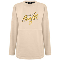 Pittsburgh Pirates Levelwear Women's Oversized Beaudry Sizzle Top - Khaki - MLB on Sale