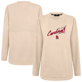 St. Louis Cardinals Levelwear Women's Oversized Beaudry Sizzle Top - Khaki - MLB on Sale