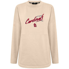 St. Louis Cardinals Levelwear Women's Oversized Beaudry Sizzle Top - Khaki - MLB on Sale