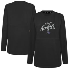 Colorado Rockies Levelwear Women's Oversized Beaudry Sizzle Top - Black - MLB Lifestyle