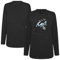 Tampa Bay Rays Levelwear Women's Oversized Beaudry Sizzle Top - Black - MLB Online