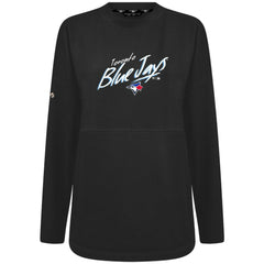 Toronto Blue Jays Levelwear Women's Oversized Beaudry Sizzle Top - Black - MLB Lifestyle