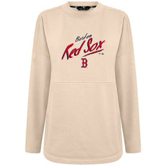 Boston Red Sox Levelwear Women's Oversized Beaudry Sizzle Top - Khaki - MLB Sale