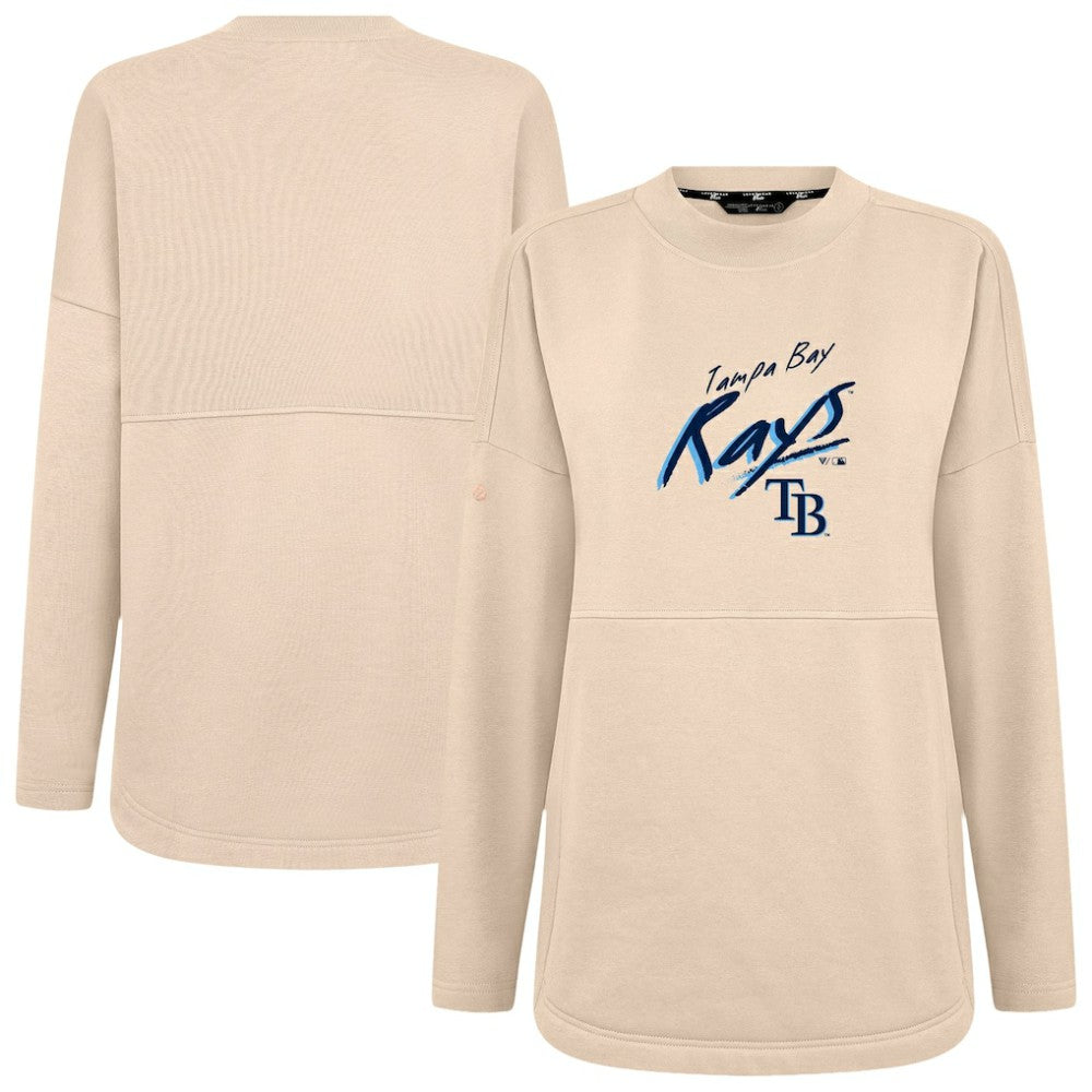 Tampa Bay Rays Levelwear Women's Oversized Beaudry Sizzle Top - Khaki - MLB Online