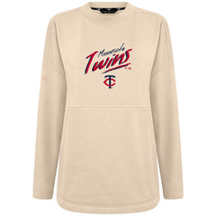Minnesota Twins Levelwear Women's Oversized Beaudry Sizzle Top - Khaki - MLB Lifestyle