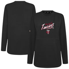 Minnesota Twins Levelwear Women's Oversized Beaudry Sizzle Top - Black - MLB Sale