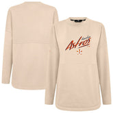 Houston Astros Levelwear Women's Oversized Beaudry Sizzle Top - Khaki - MLB Lifestyle