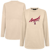 Los Angeles Angels Levelwear Women's Oversized Beaudry Sizzle Top - Khaki - MLB Lifestyle