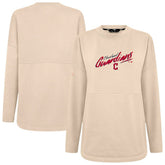 Cleveland Guardians Levelwear Women's Oversized Beaudry Sizzle Top - Khaki - MLB Lifestyle