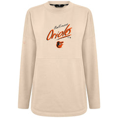 Baltimore Orioles Levelwear Women's Oversized Beaudry Sizzle Top - Khaki - MLB Lifestyle