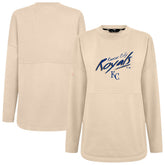 Kansas City Royals Levelwear Women's Oversized Beaudry Sizzle Top - Khaki - MLB Discount
