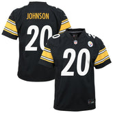 Nike Kaleb Johnson Pittsburgh Steelers Youth Team Game Jersey Black