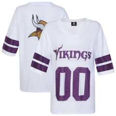 Minnesota Vikings Cuce Women's Rhinestone V-Neck Tunic White