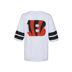 Cincinnati Bengals Cuce Women's Rhinestone V-Neck Tunic White