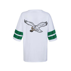 Philadelphia Eagles Cuce Women's Rhinestone V-Neck Tunic White
