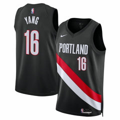 Yang Hansen Portland Trail Blazers Unisex Swingman Jersey Icon Edition Black | Nike Near Me