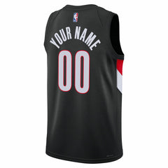 Portland Trail Blazers Unisex Swingman Custom Jersey Icon Edition Black | Nike