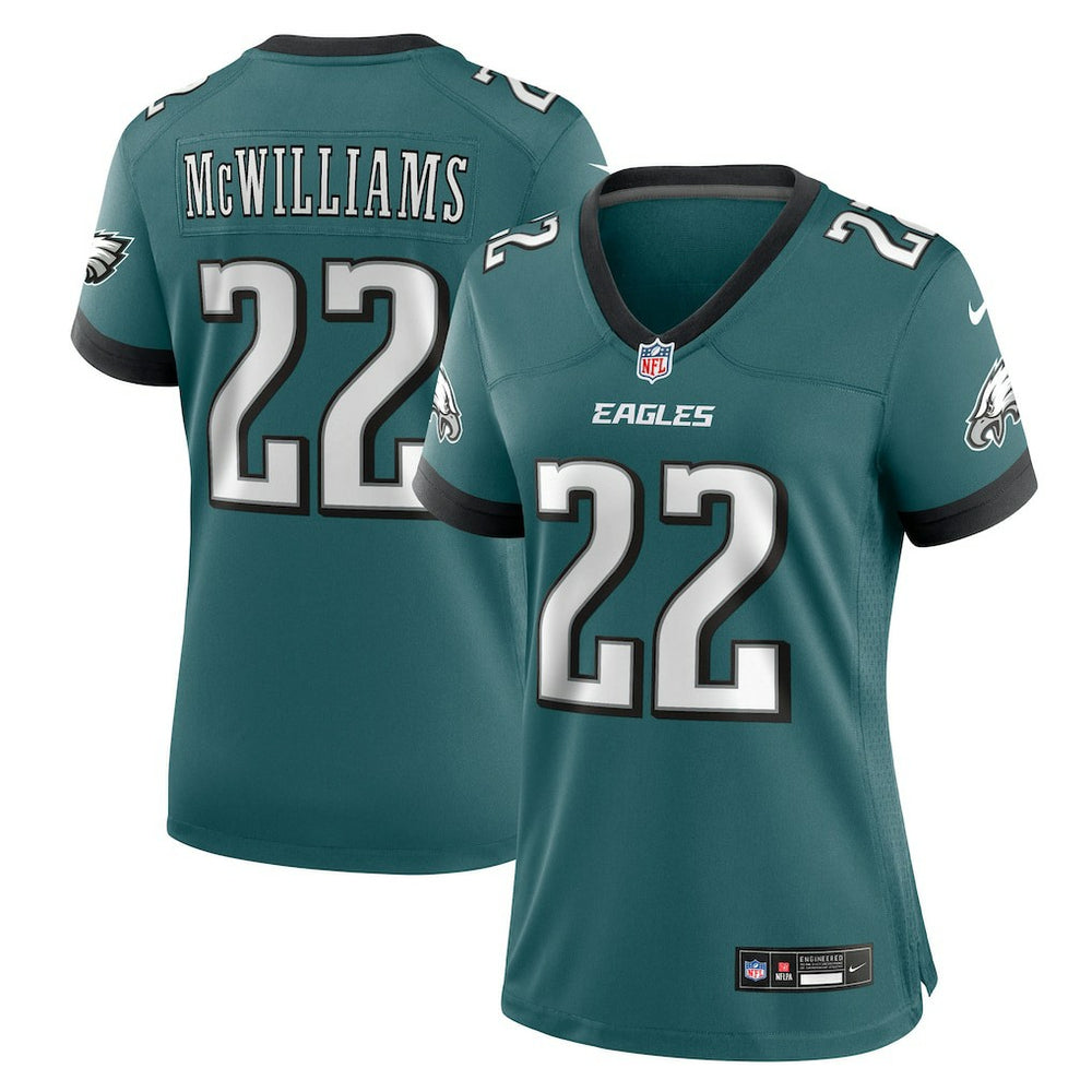 Nike Mac McWilliams Philadelphia Eagles Women's Team Game Jersey Midnight Green