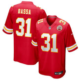 Nike Jeffrey Bassa Kansas City Chiefs Team Game Jersey Red
