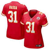 Nike Jeffrey Bassa Kansas City Chiefs Women's Team Game Jersey Red