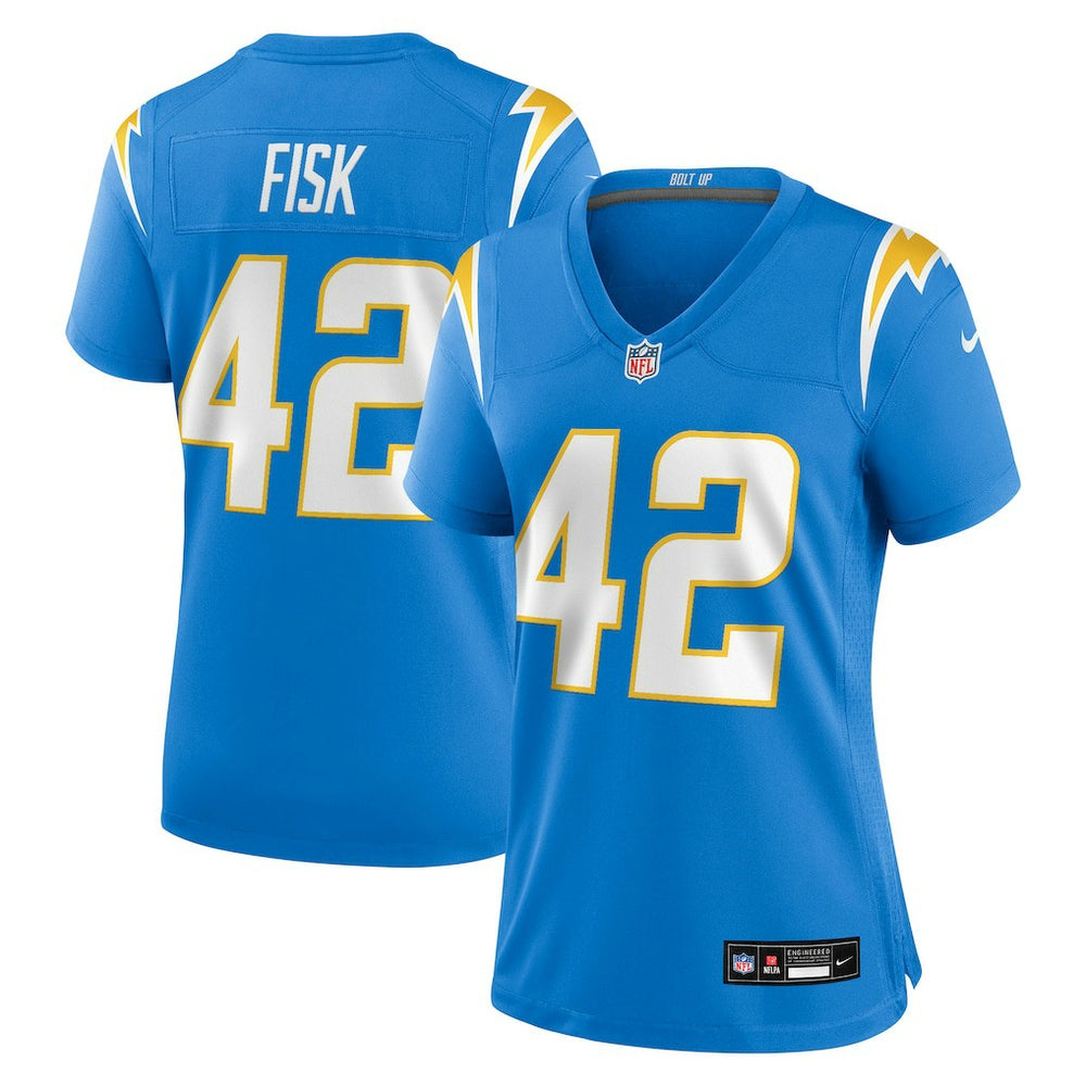 Nike Tucker Fisk Los Angeles Chargers Women's Team Game Jersey Powder Blue