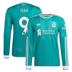 Alexander Isak Liverpool 2025/26 Third Long Sleeve Player Jersey Green - Adidas for sale