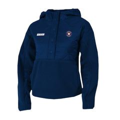 Houston Astros Columbia Women's Cloud Point Hooded Fleece Half-Snap Pullover Jacket - Navy - Columbia Sale