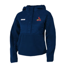 St. Louis Cardinals Columbia Women's Cloud Point Hooded Fleece Half-Snap Pullover Jacket - Navy - Columbia Discount