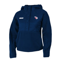 Cleveland Guardians Columbia Women's Cloud Point Hooded Fleece Half-Snap Pullover Jacket - Navy - Columbia Online