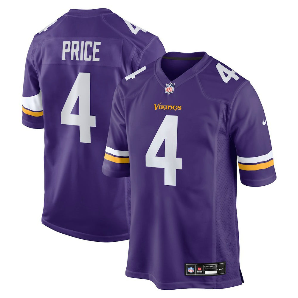 Nike Myles Price Minnesota Vikings Team Game Jersey Purple