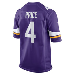 Nike Myles Price Minnesota Vikings Team Game Jersey Purple