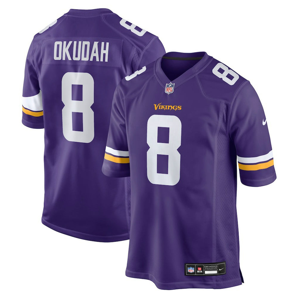 Nike Jeff Okudah Minnesota Vikings Team Game Jersey Purple