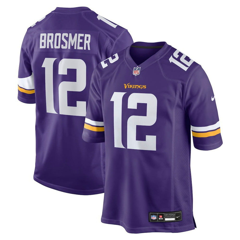 Nike Max Brosmer Minnesota Vikings Team Game Jersey Purple