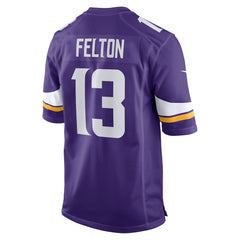 Nike Tai Felton Minnesota Vikings Team Game Jersey Purple