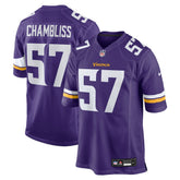 Nike Chaz Chambliss Minnesota Vikings Team Game Jersey Purple