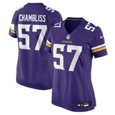 Nike Chaz Chambliss Minnesota Vikings Women's Team Game Jersey Purple