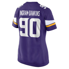 Nike Tyrion Ingram-Dawkins Minnesota Vikings Women's Team Game Jersey Purple