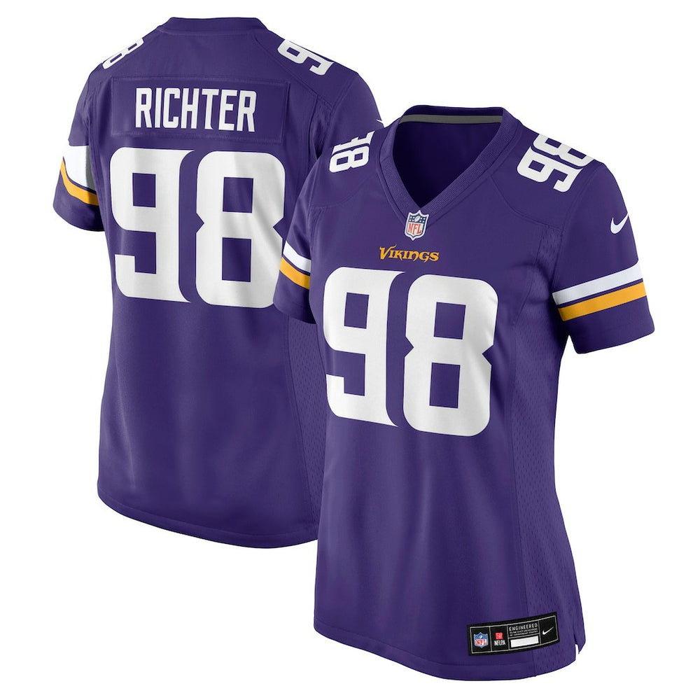 Nike Bo Richter Minnesota Vikings Women's Team Game Jersey Purple